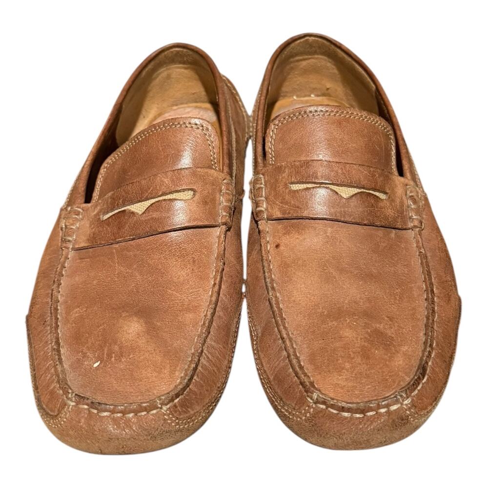 Clarks Men’s Ashmont Way Brown Cognac Leather Driving Loafer 9 G - Picture 4 of 9